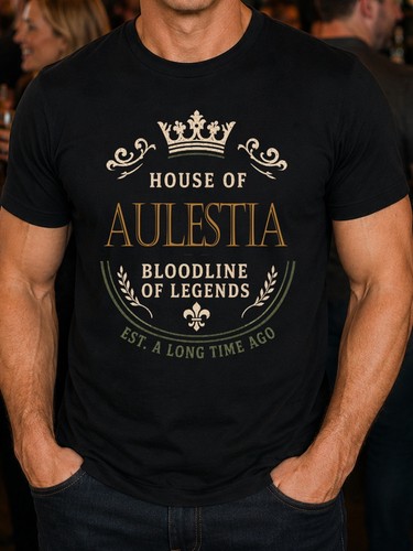 Aulestia cognome shirt uomo - cognome,